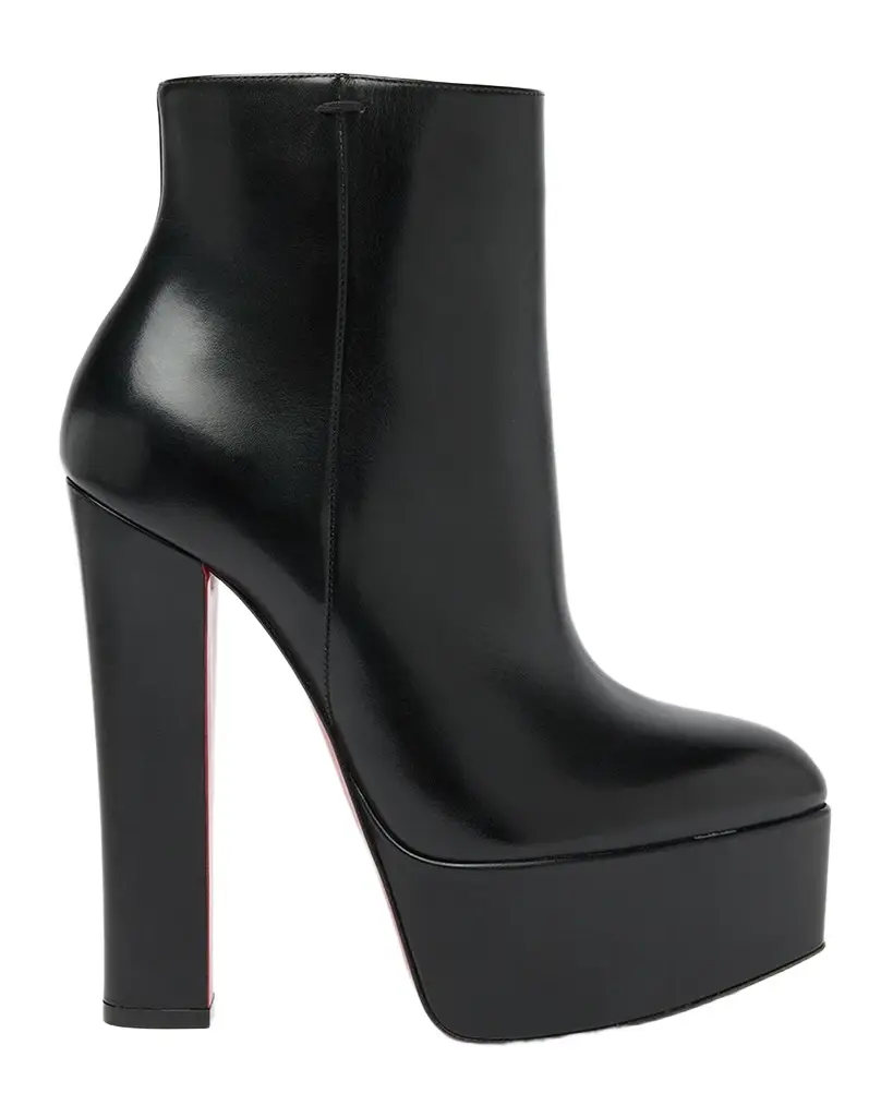 Christian Louboutin 150mm Jenna Leather Platform Booties