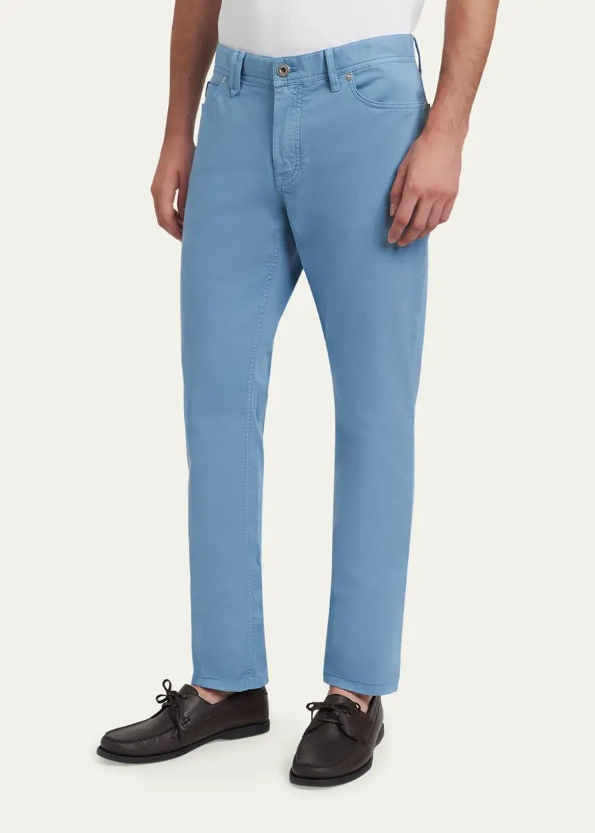 Brioni Men's Cotton Stretch 5-Pocket Pants | Thumbnail 4 Brioni Men's Cotton Stretch 5-Pocket Pants | Thumbnail 4