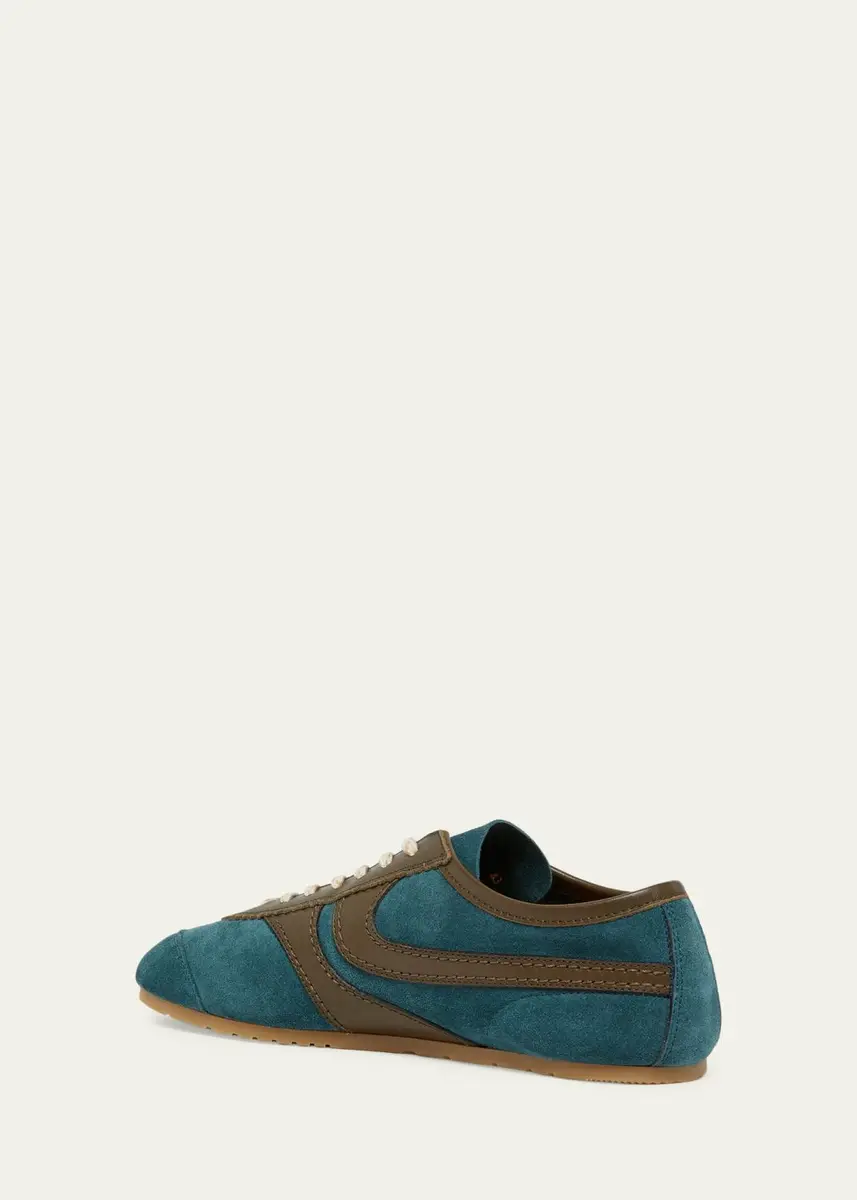 Dries Van Noten Men's Destin Suede Low-Top Sneakers | Thumbnail 4 Dries Van Noten Men's Destin Suede Low-Top Sneakers | Thumbnail 4