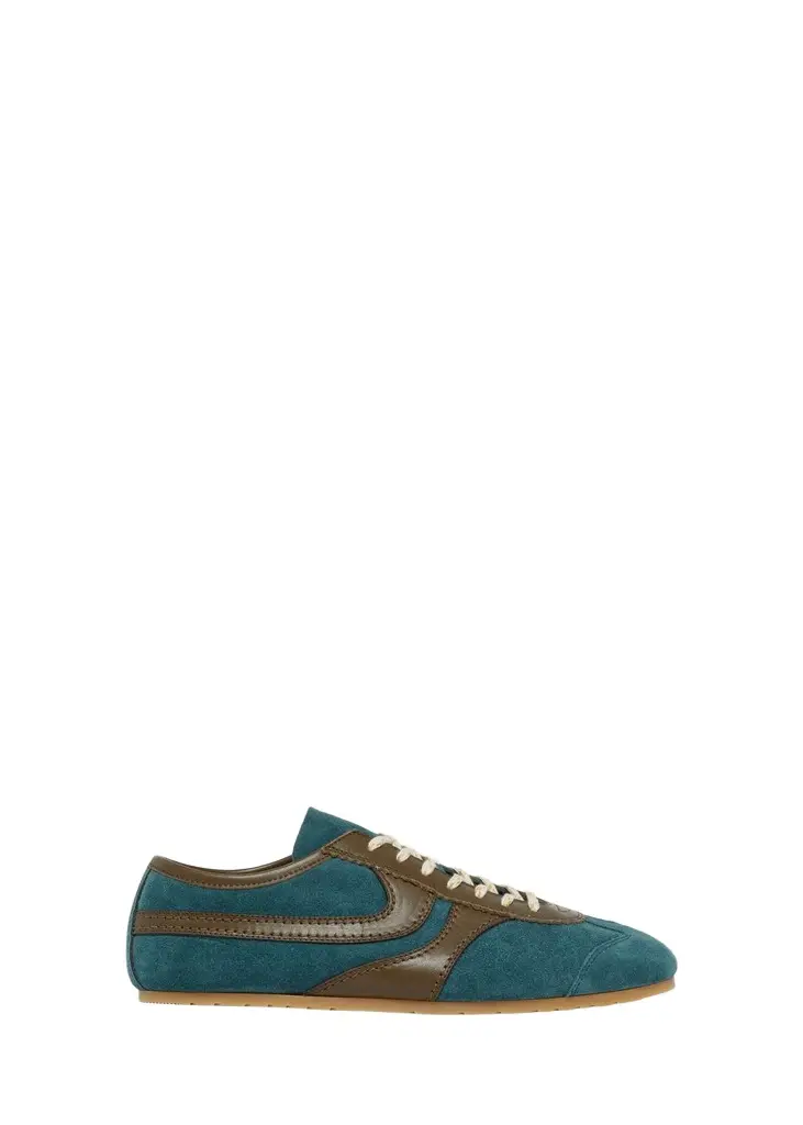 Dries Van Noten Men's Destin Suede Low-Top Sneakers