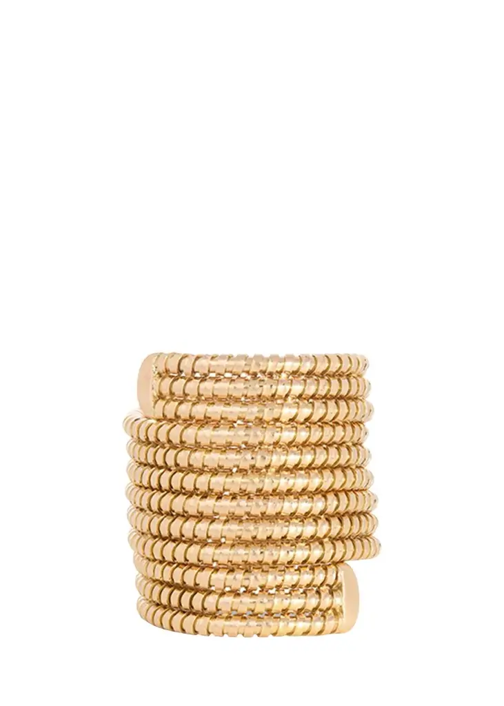 18K Yellow Gold Triple-Row Coil Bracelet 18K Yellow Gold Triple-Row Coil Bracelet