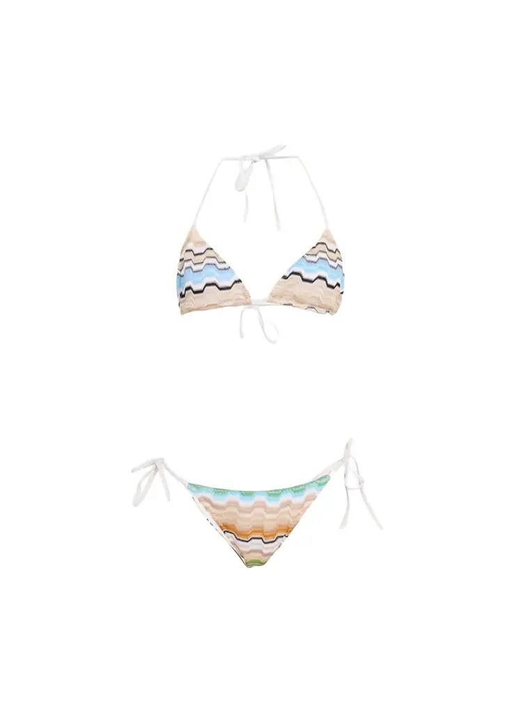 Zig-Zag Knit Two-Piece Swimsuit Zig-Zag Knit Two-Piece Swimsuit