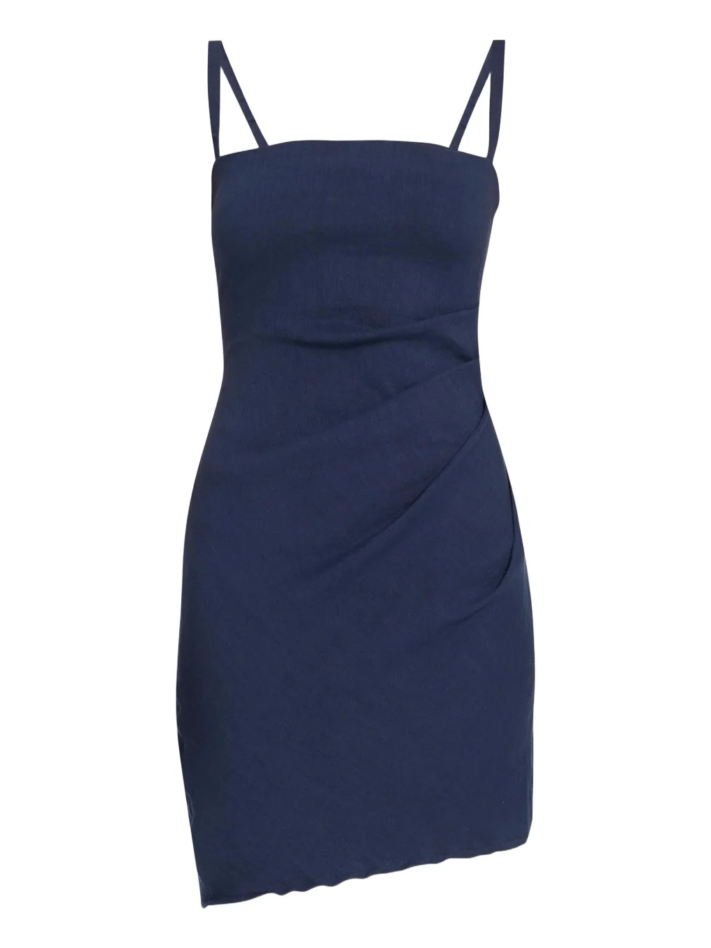 ANEMOS Nadege Draped Stretch Linen Mini Dress