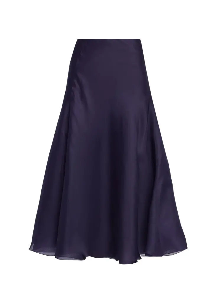 Akris Silk Organza A-Line Midi Skirt