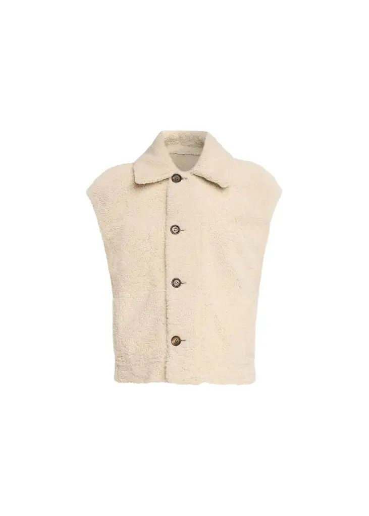 Brunello Cucinelli Reversible Suede & Lamb Shearling Vest