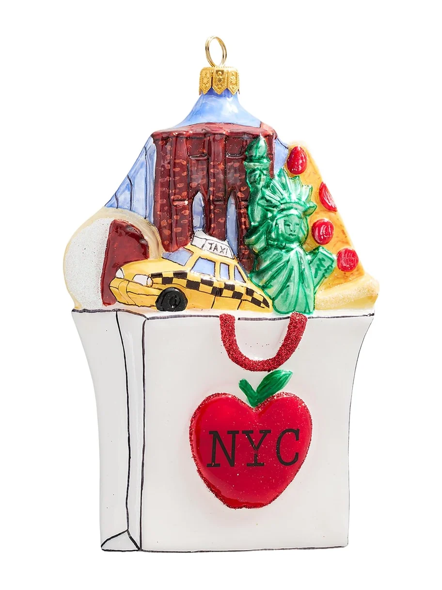 Joy To The World Collectibles NYC Shopping Bag Christmas Ornament