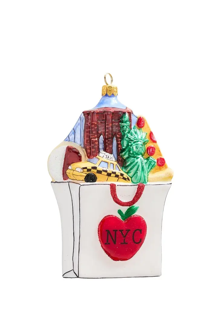 Joy To The World Collectibles NYC Shopping Bag Christmas Ornament