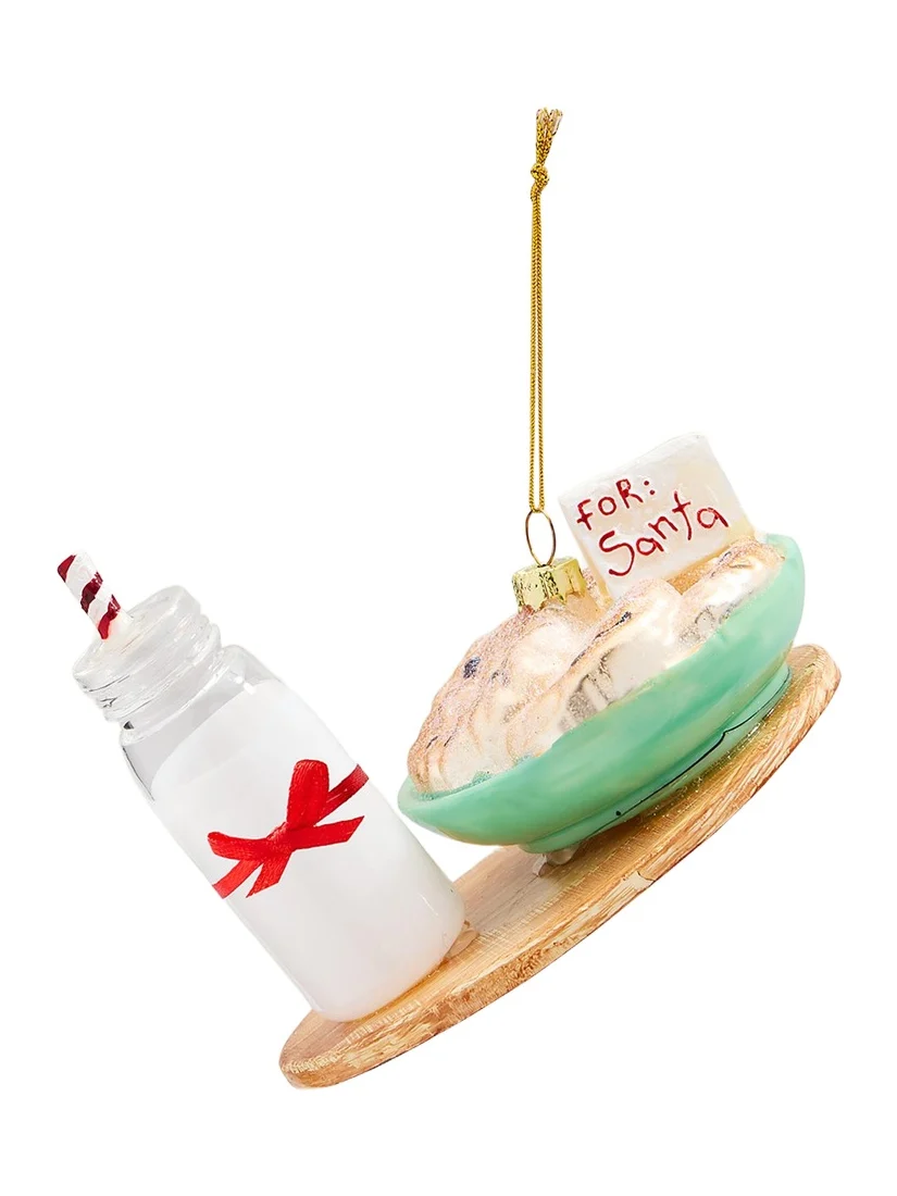 Cody Foster & Co Milk & Cookies for Santa Christmas Ornament