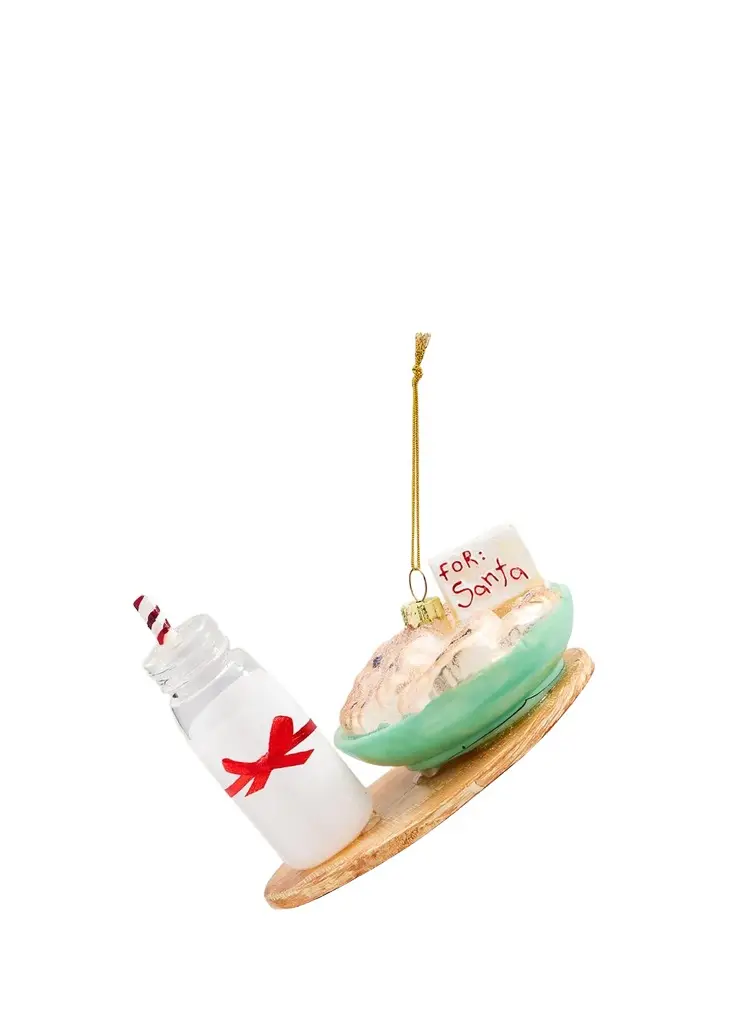 Cody Foster & Co Milk & Cookies for Santa Christmas Ornament