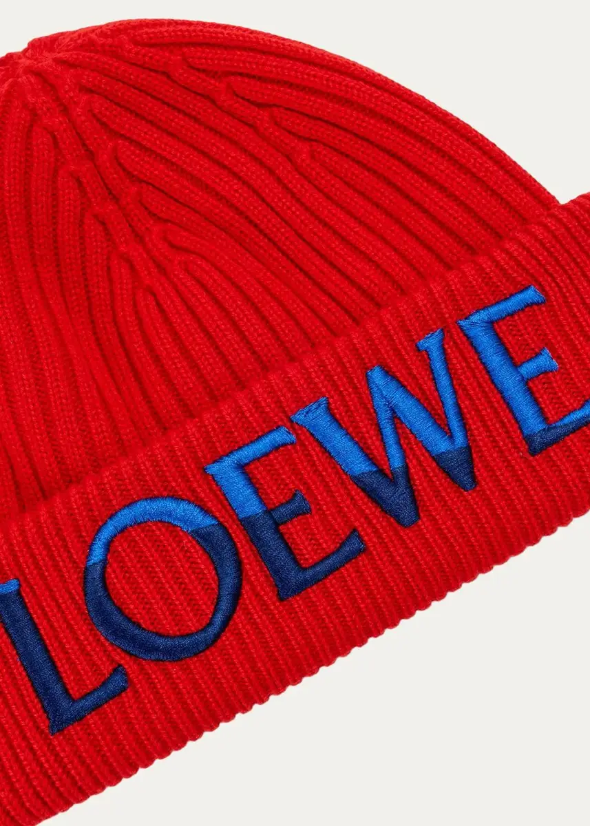 Loewe Logo-Embroidered Wool Beanie | Thumbnail 2 Loewe Logo-Embroidered Wool Beanie | Thumbnail 2