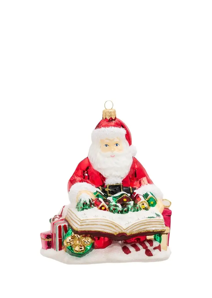 Santa Reading Glass Ornament Santa Reading Glass Ornament