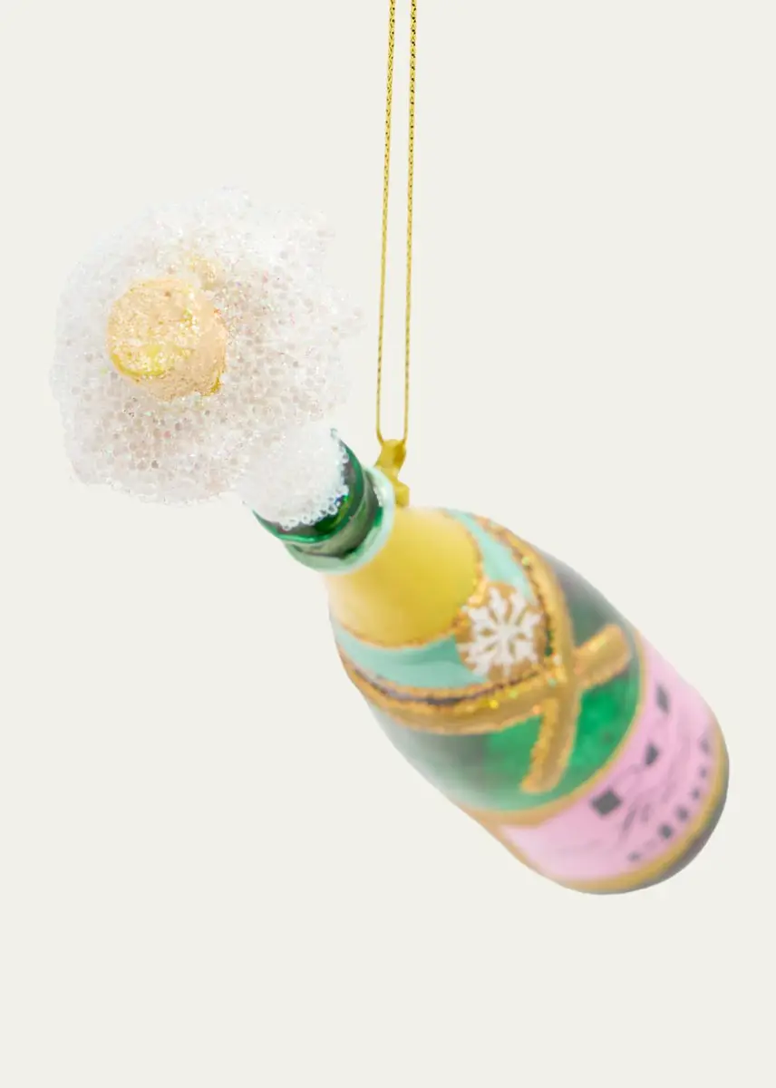 Cody Foster & Co Champagne Bottle Glass Ornament | Thumbnail 2 Cody Foster & Co Champagne Bottle Glass Ornament | Thumbnail 2