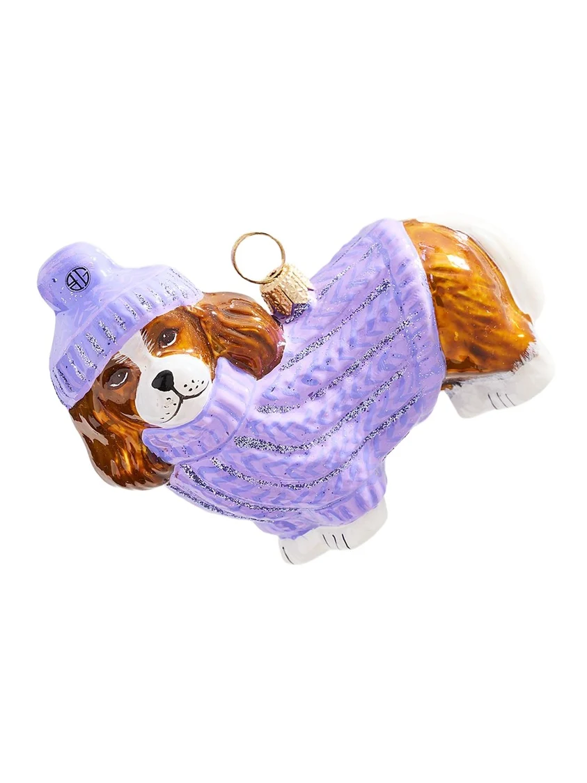 Joy To The World Collectibles Cavalier King Charles Spaniel in BG Sweater Christmas Ornament