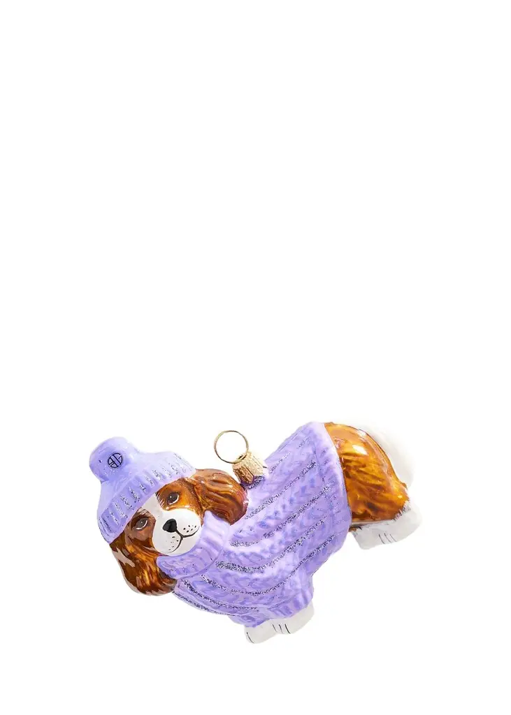 Joy To The World Collectibles Cavalier King Charles Spaniel in BG Sweater Christmas Ornament