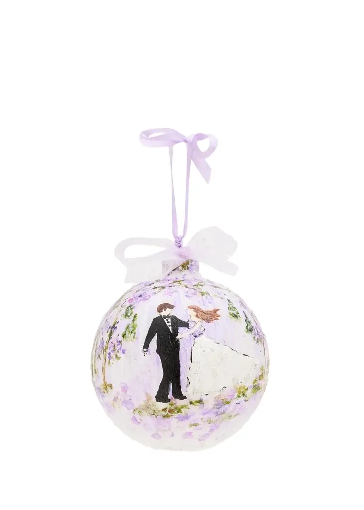 Nancy George-Michalson Wedding Dance Glass Sphere Ornament