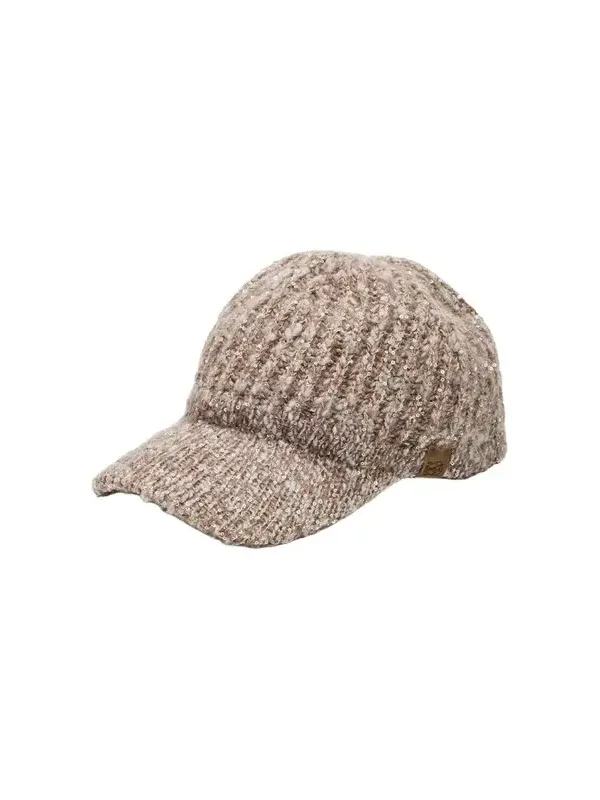 Cappello Sequined Rib-Knit Baseball Cap