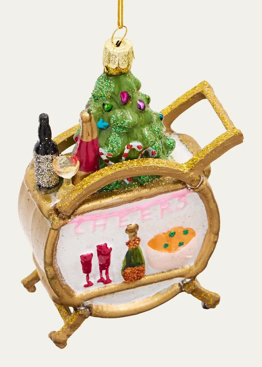 Cody Foster & Co Holiday Bar Cart Christmas Ornament | Thumbnail 2 Cody Foster & Co Holiday Bar Cart Christmas Ornament | Thumbnail 2