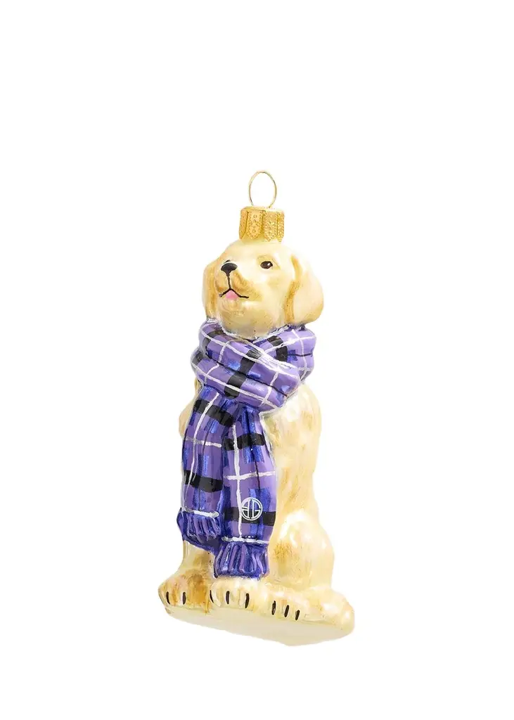 Joy To The World Collectibles Golden Retriever in BG Scarf Christmas Ornament