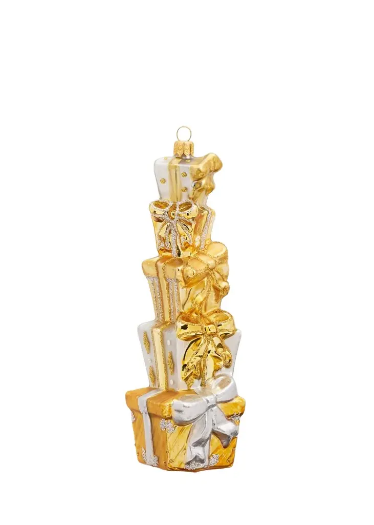 Stack Of Presents Glass Ornament Stack Of Presents Glass Ornament