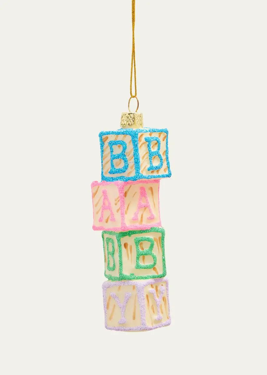 Cody Foster & Co Baby Blocks Christmas Ornament | Thumbnail 2 Cody Foster & Co Baby Blocks Christmas Ornament | Thumbnail 2