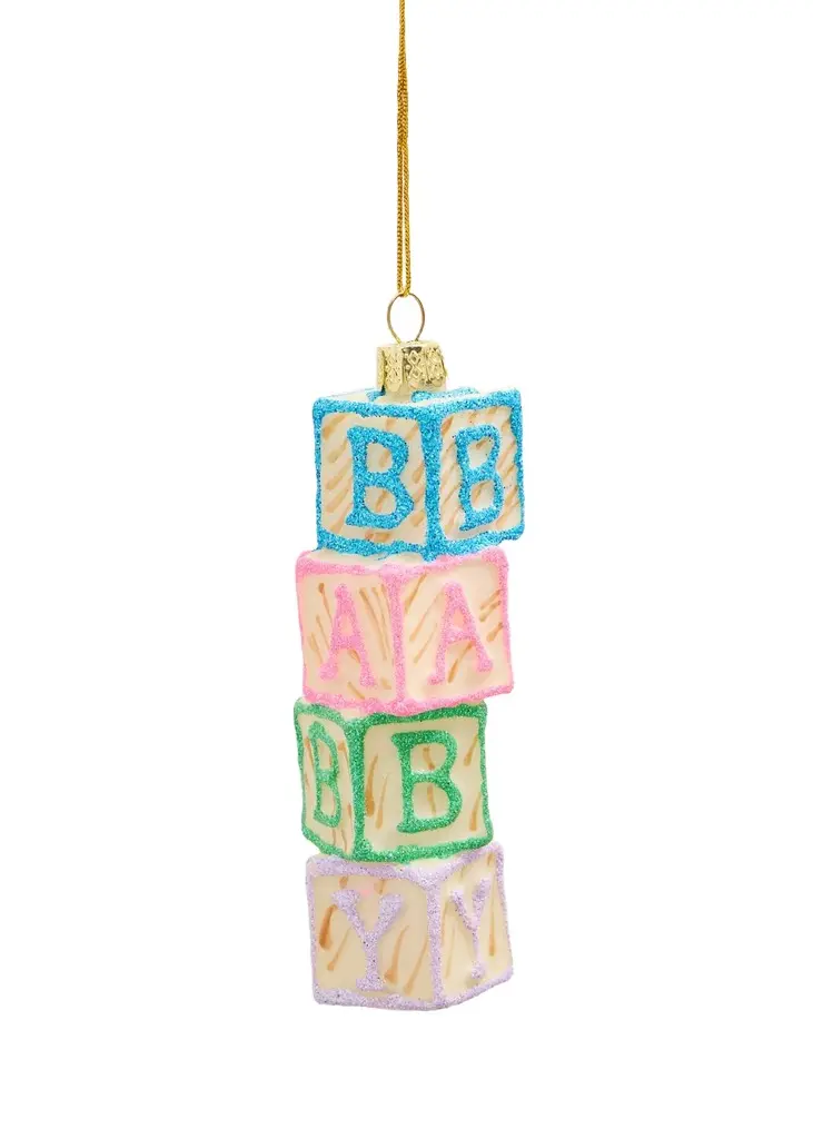 Cody Foster & Co Baby Blocks Christmas Ornament