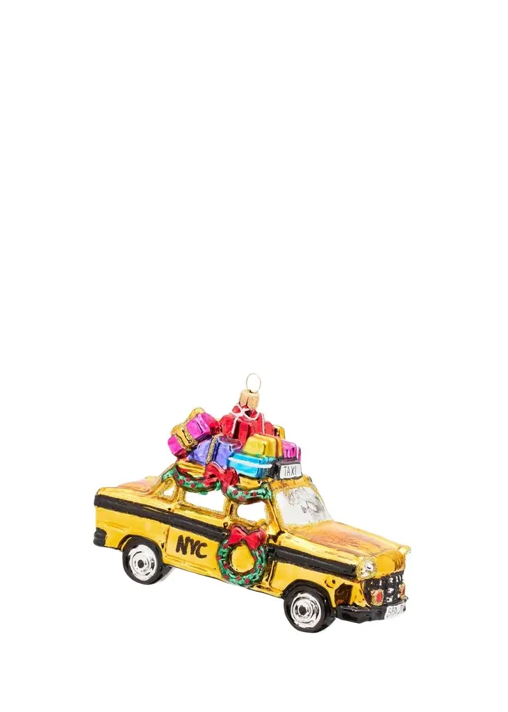 John Huras NYC Taxi With Presents Ornament