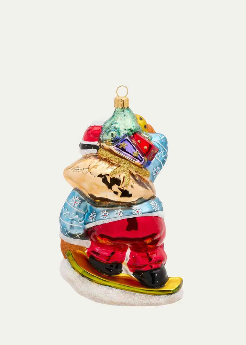 John Huras Snowboarding Santa Christmas Ornament | Thumbnail 2 John Huras Snowboarding Santa Christmas Ornament | Thumbnail 2