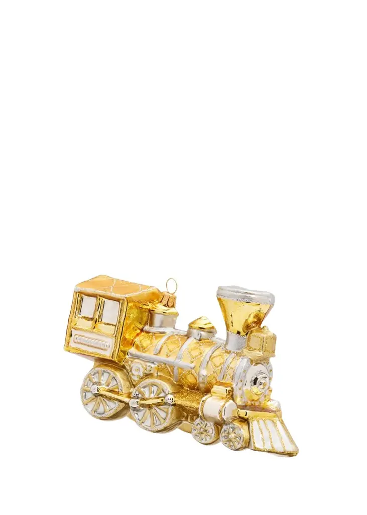 John Huras Locomotive Glass Ornament