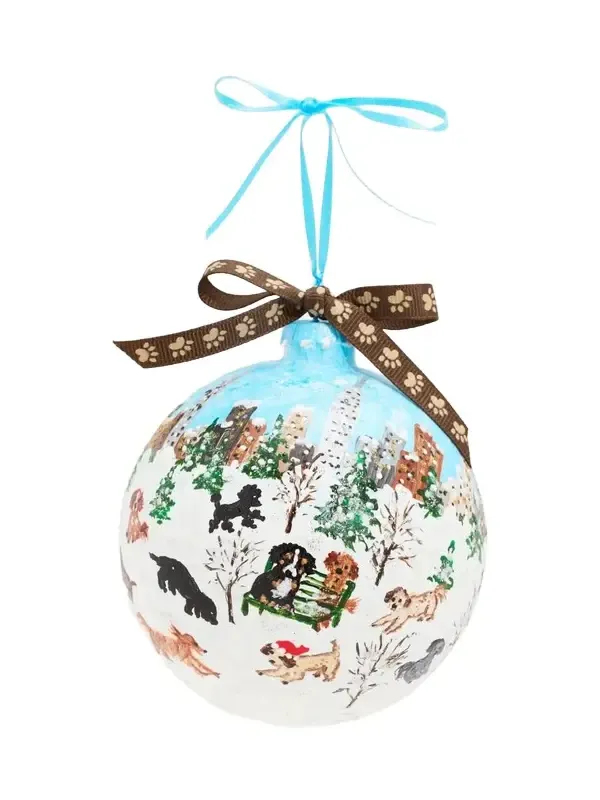 Nancy George-Michalson Ribbon Glass Ornament