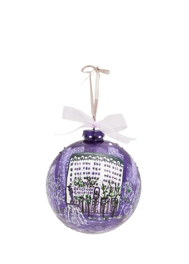 Nancy George-Michalson Hand-Painted Bergdorf Goodman Glass Ornament