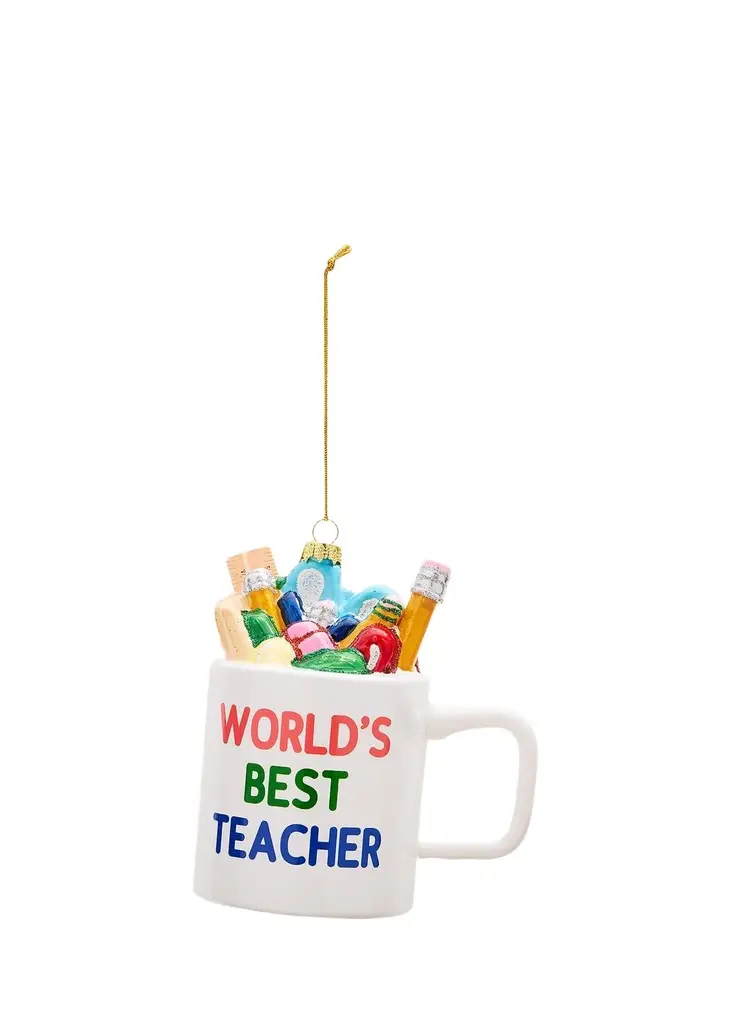 Cody Foster & Co World's Best Teacher Christmas Ornament