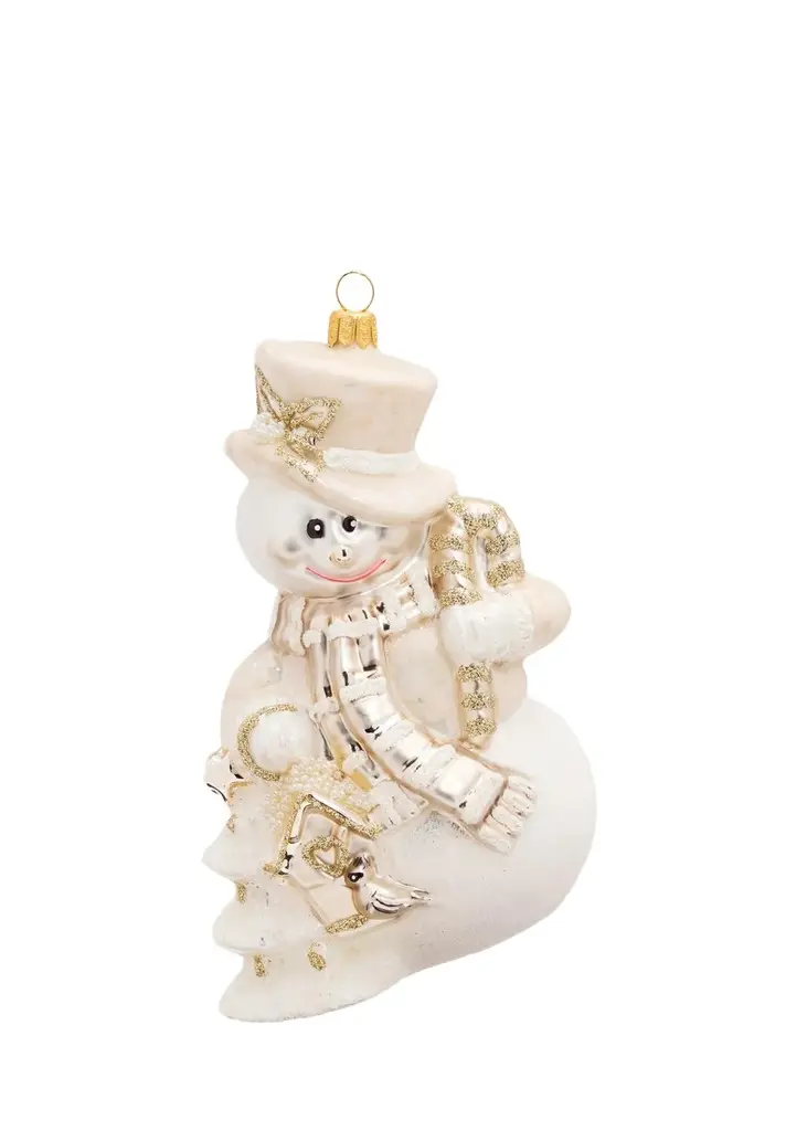 Glass Snowman Ornament Glass Snowman Ornament