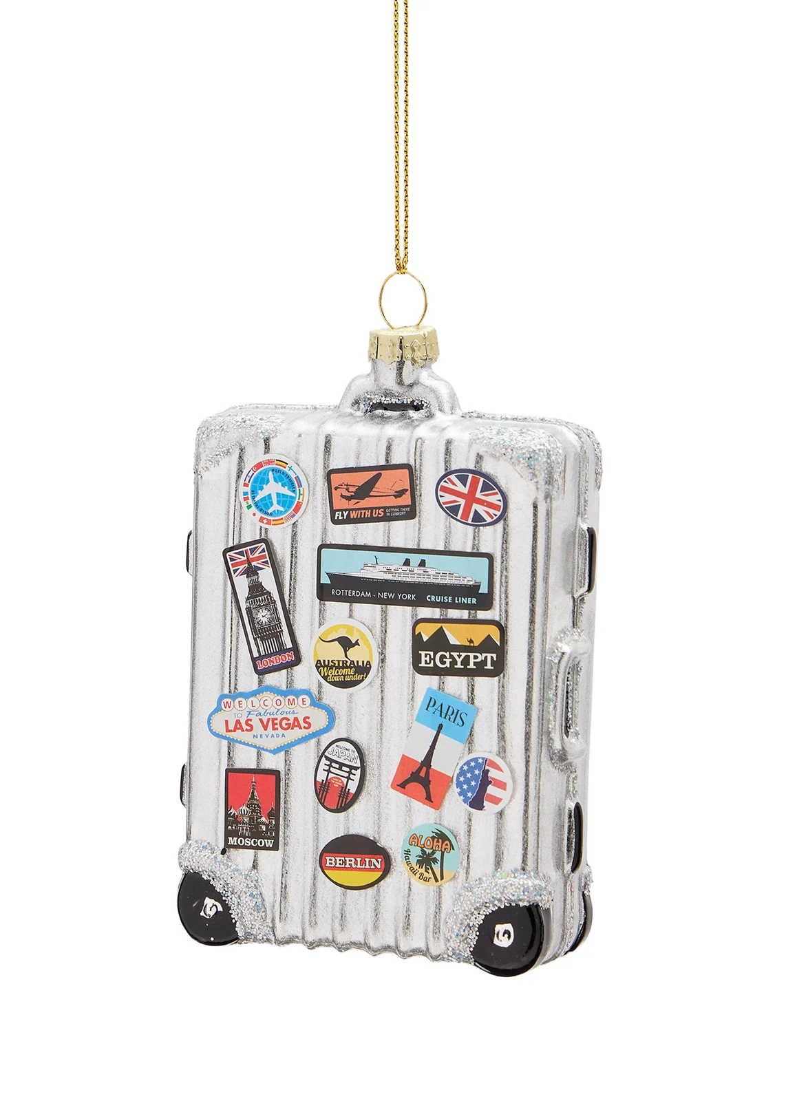 Cody Foster & Co Jetsetter Suitcase Christmas Ornament