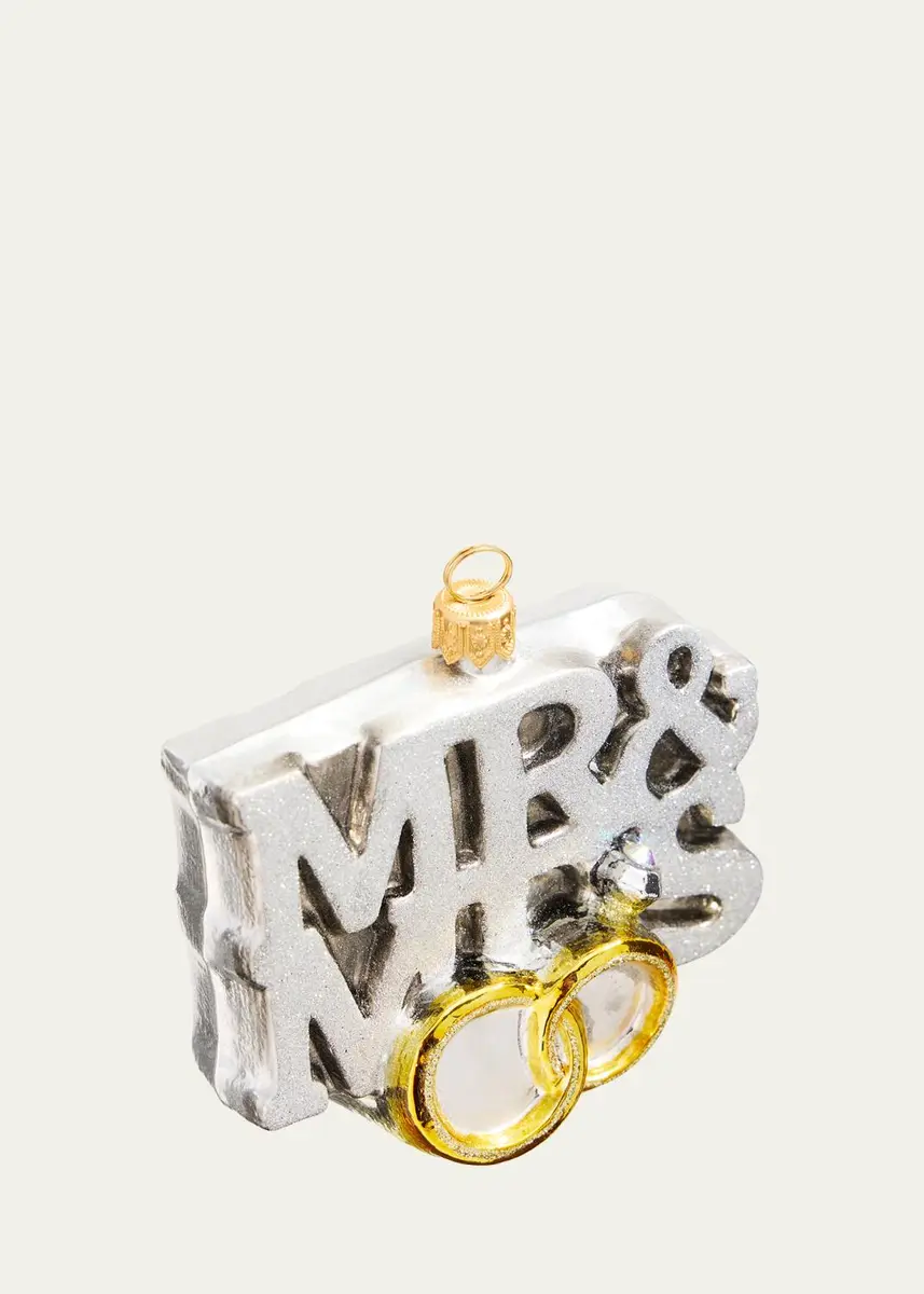Joy To The World Collectibles Glass Mr. & Mrs. Wedding Ornament | Thumbnail 2