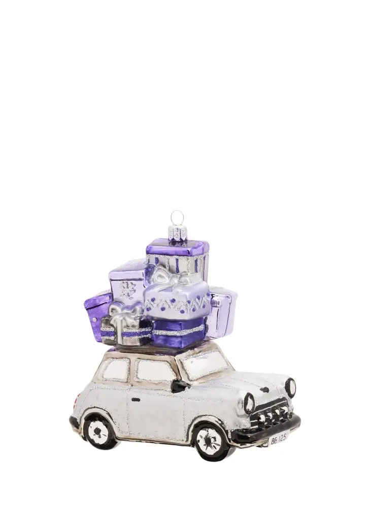 John Huras BG 125th Anniversary Car with Presents Christmas Ornament