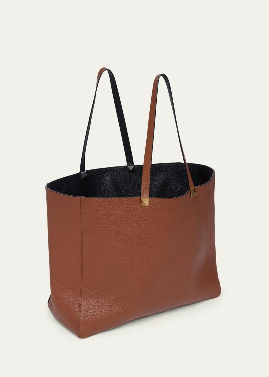 Valentino Garavani Men's Reversible Rockstud Leather Tote Bag | Thumbnail 4 Valentino Garavani Men's Reversible Rockstud Leather Tote Bag | Thumbnail 4