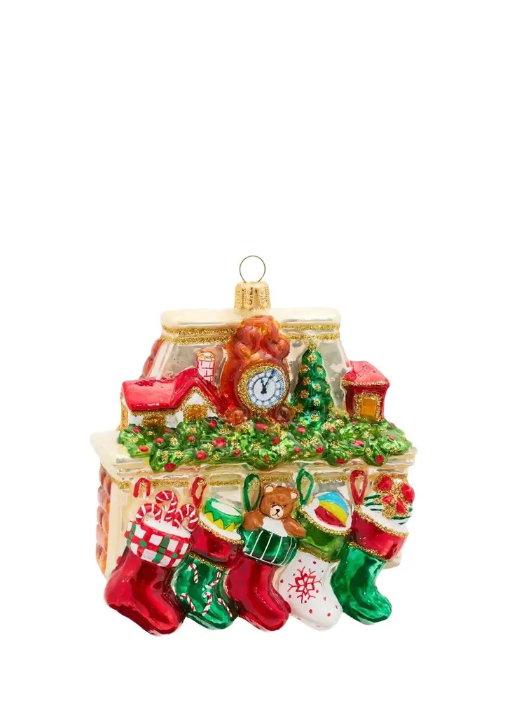 Impuls Festive Fireplace Glass Ornament