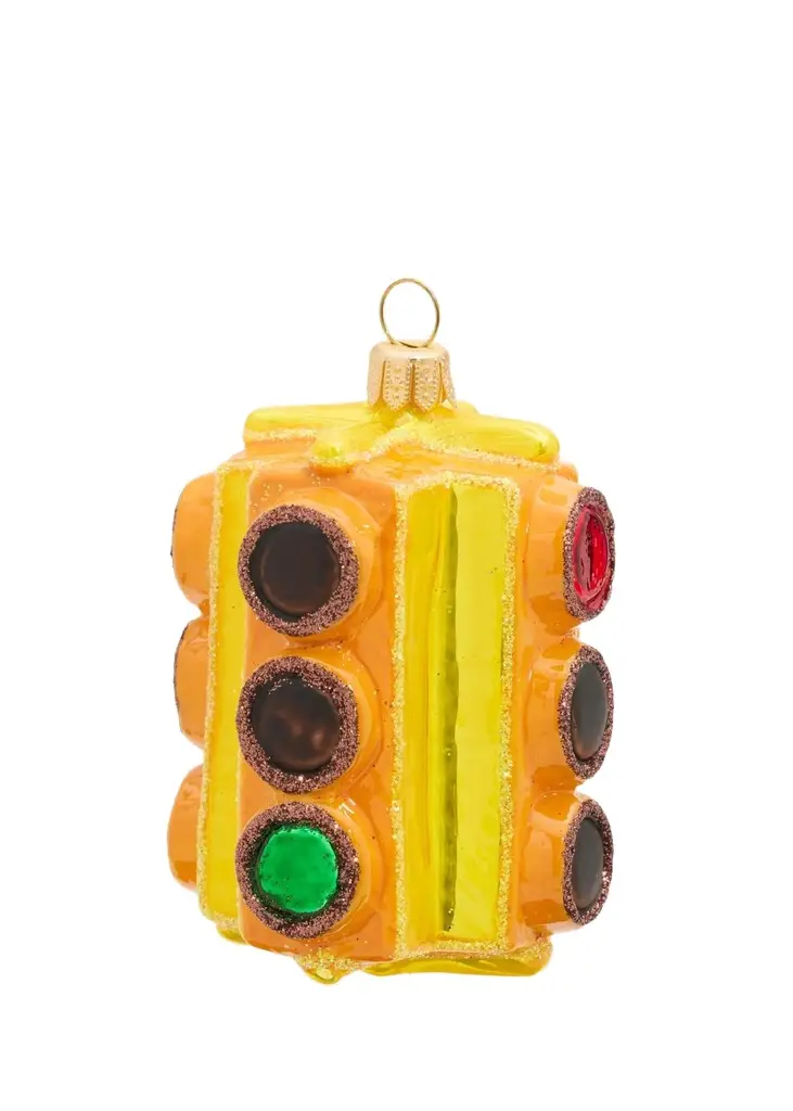 Impuls NYC Traffic Light Glass Ornament