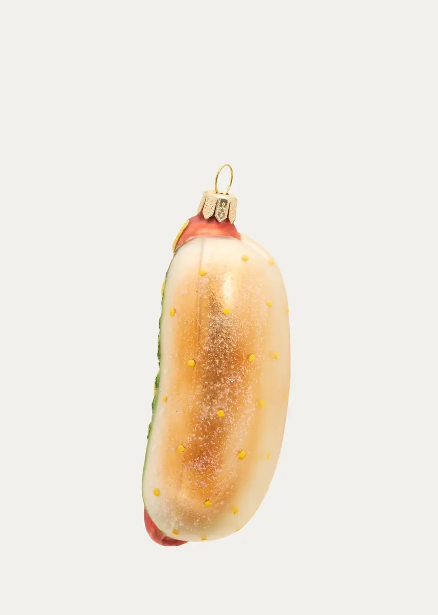 Exclusive Glass Hot Dog Ornament | Thumbnail 2
