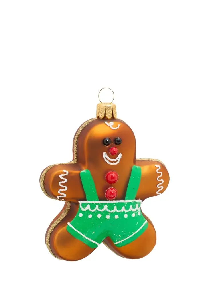 Gingerbread Boy Glass Ornament Gingerbread Boy Glass Ornament