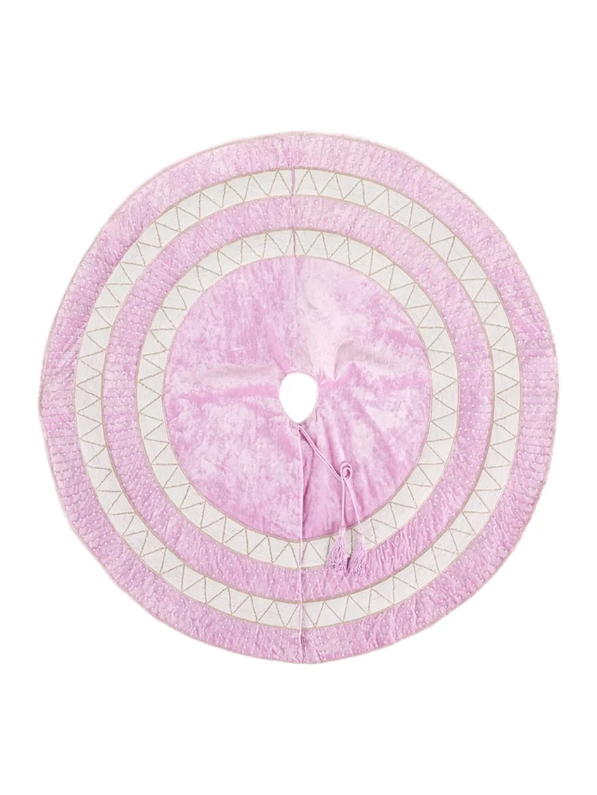 Sudha Pennathur 60" Embellished Silky Velvet Tree Skirt