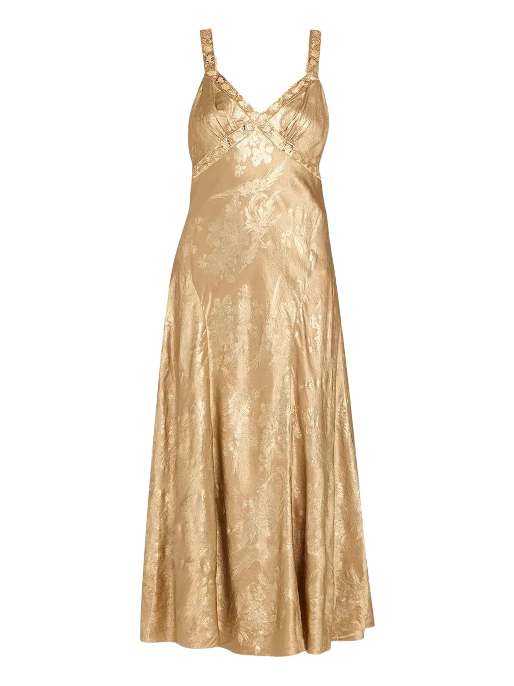 Thalie Gilded Peony Jacquard Embellished Sleeveless Midi Dress Thalie Gilded Peony Jacquard Embellished Sleeveless Midi Dress