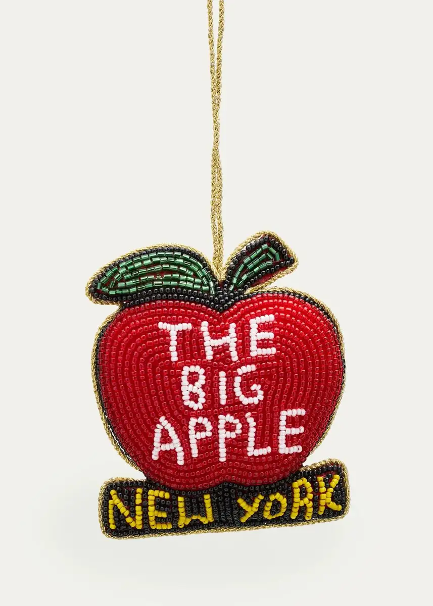 Sudha Pennathur Big Apple Glass Beaded Ornament | Thumbnail 2 Sudha Pennathur Big Apple Glass Beaded Ornament | Thumbnail 2