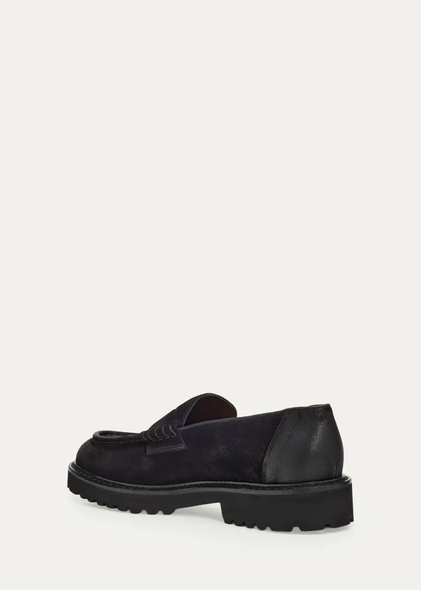 Doucals Philadelphia Suede Penny Loafers | Thumbnail 2 Doucals Philadelphia Suede Penny Loafers | Thumbnail 2