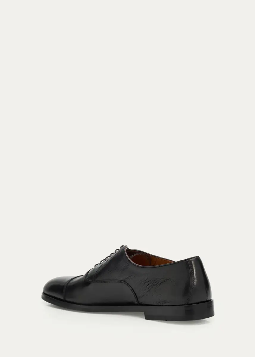 Doucals Men's Stresa Grained Leather Oxford Dress Shoes | Thumbnail 2 Doucals Men's Stresa Grained Leather Oxford Dress Shoes | Thumbnail 2