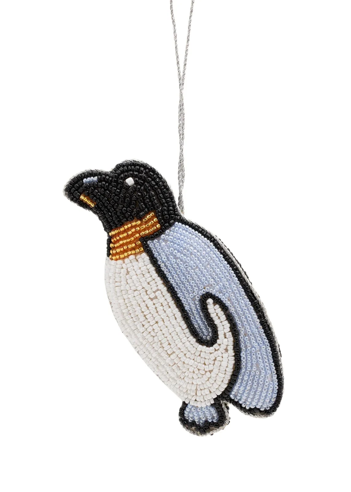 Sudha Pennathur Beaded Penguin Christmas Ornament