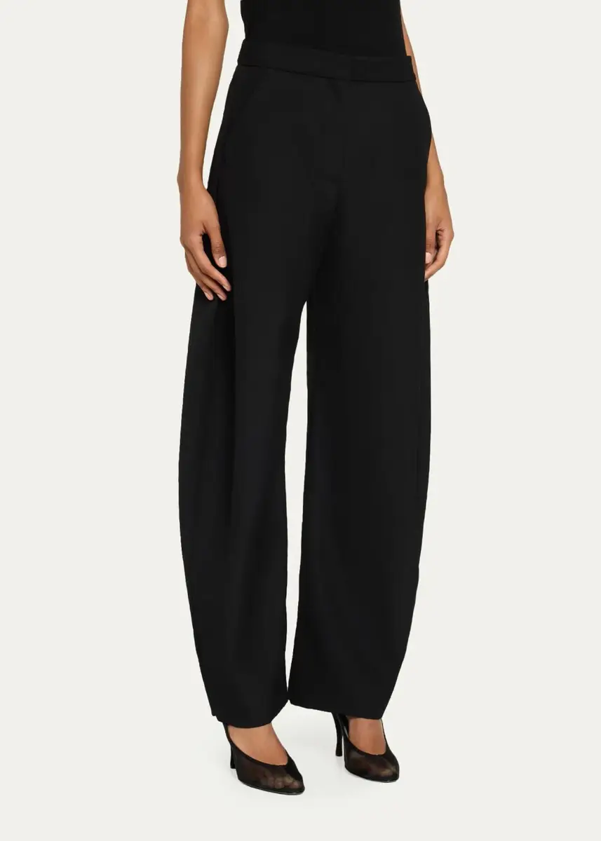 Alaïa Lightweight Wool Barrel-Leg Pants | Thumbnail 4 Alaïa Lightweight Wool Barrel-Leg Pants | Thumbnail 4