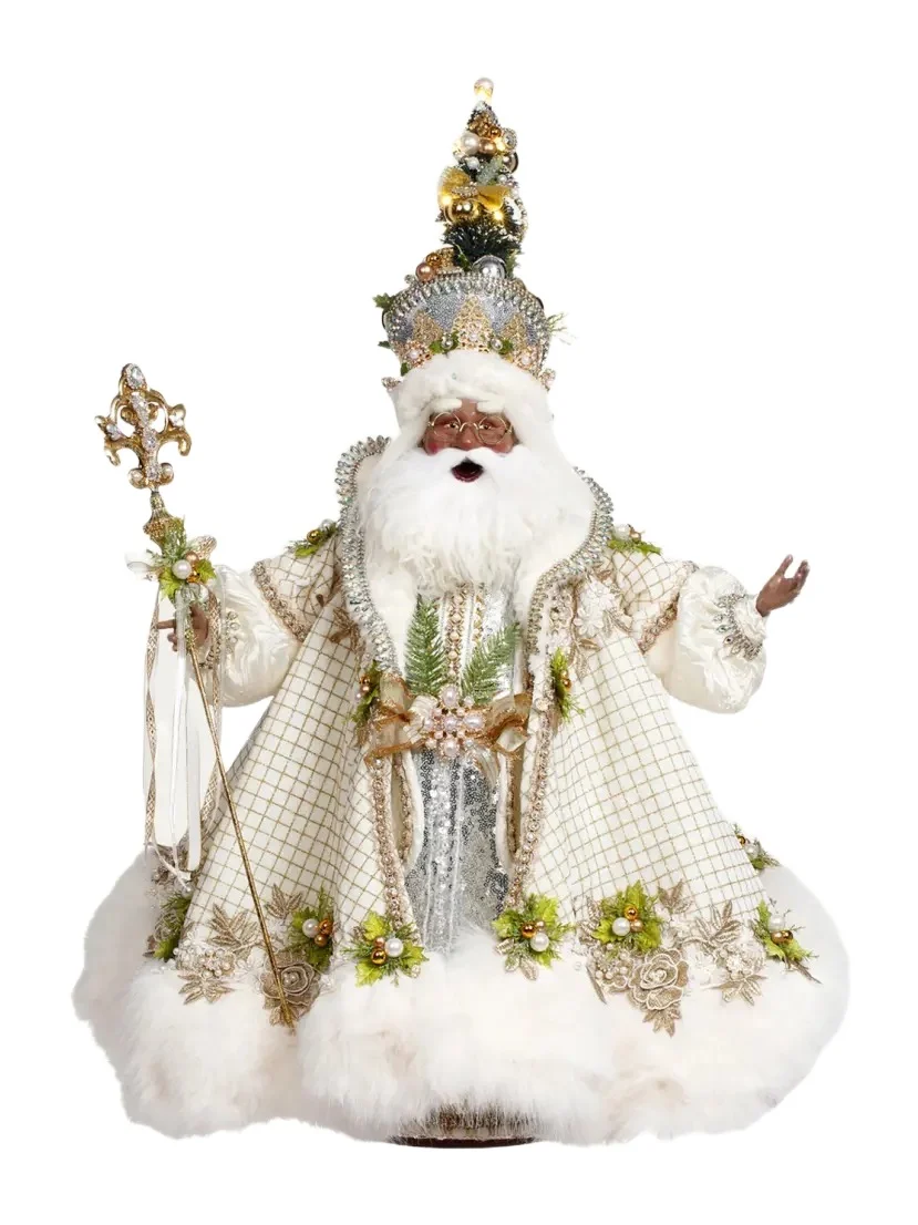 Mark Roberts African-American White Christmas Santa, 27.5"