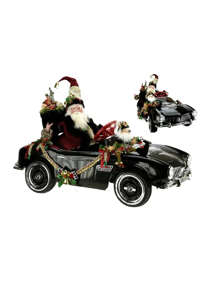 Mark Roberts Santa's Holiday Hot Rod Collectible Christmas Figure