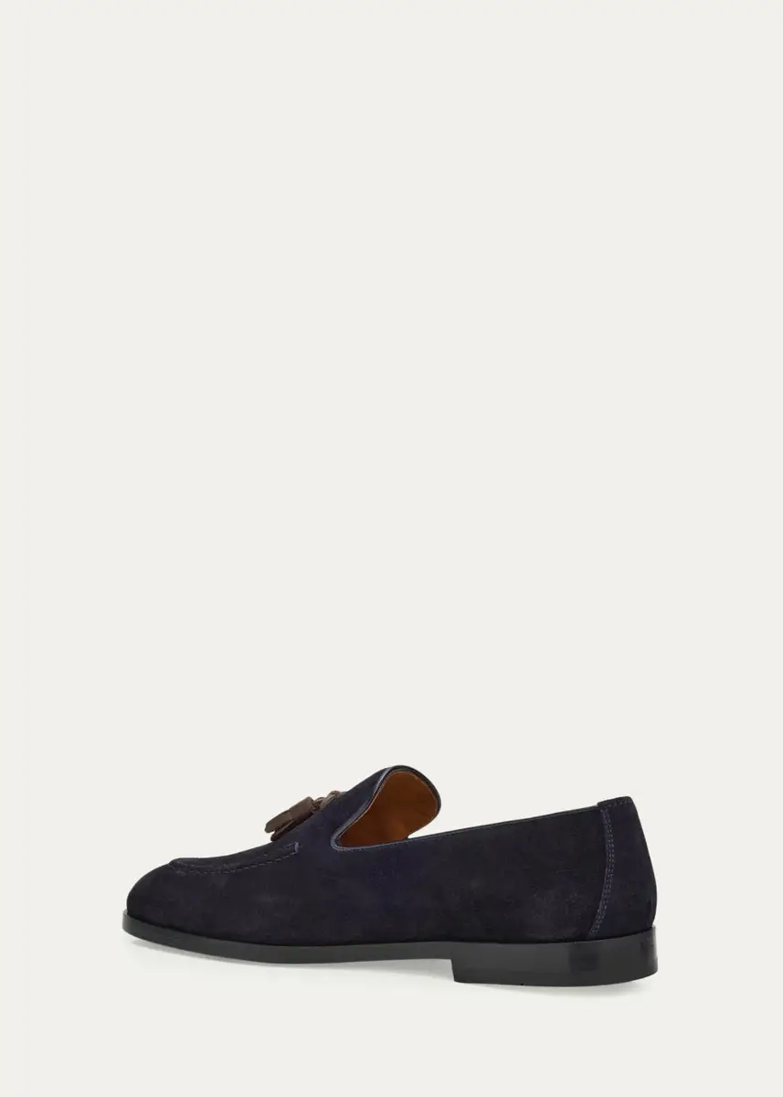 Doucals Stresa Suede Tasseled Loafers | Thumbnail 2 Doucals Stresa Suede Tasseled Loafers | Thumbnail 2